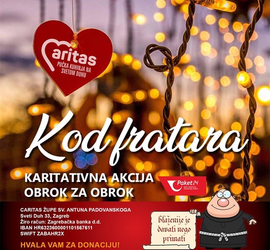 Karitativna akcija u adventu Obrok za obrok kod fratara
